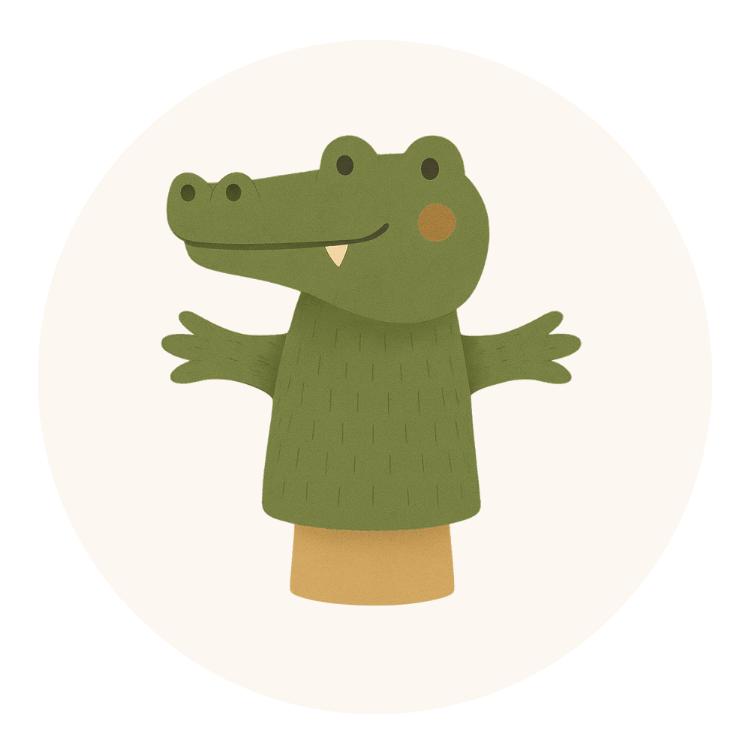 Handpuppen vom Krokodil