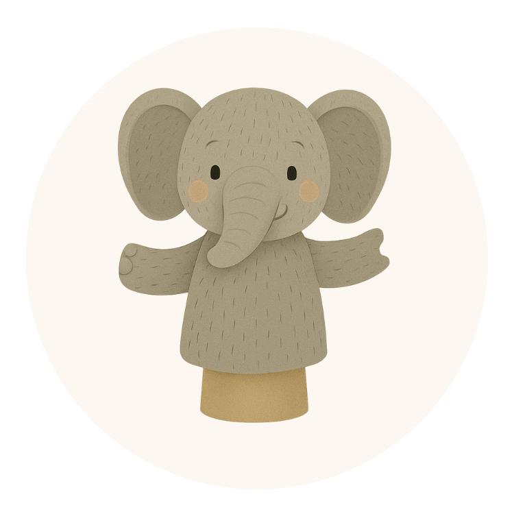 Handpuppen vom Elefant