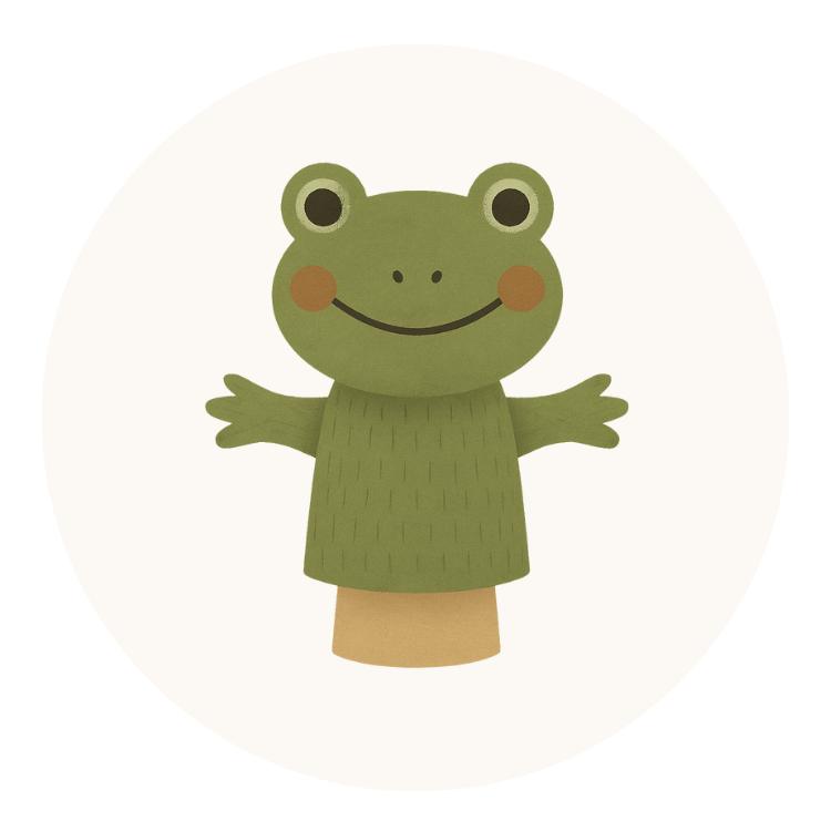 Handpuppen vom Frosch