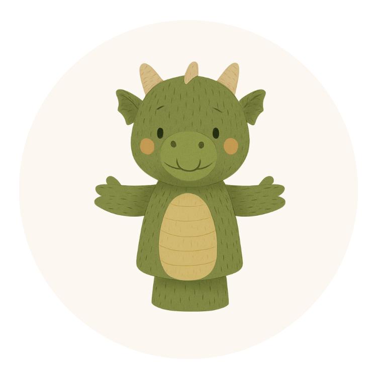 Handpuppen vom Dino