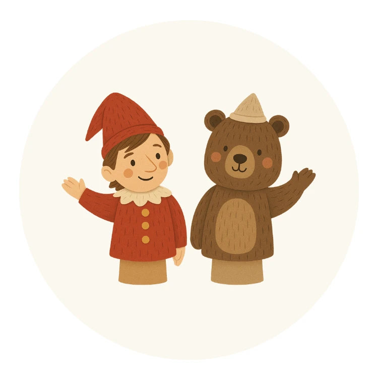 Kasperl und Pezi Handpuppen Set