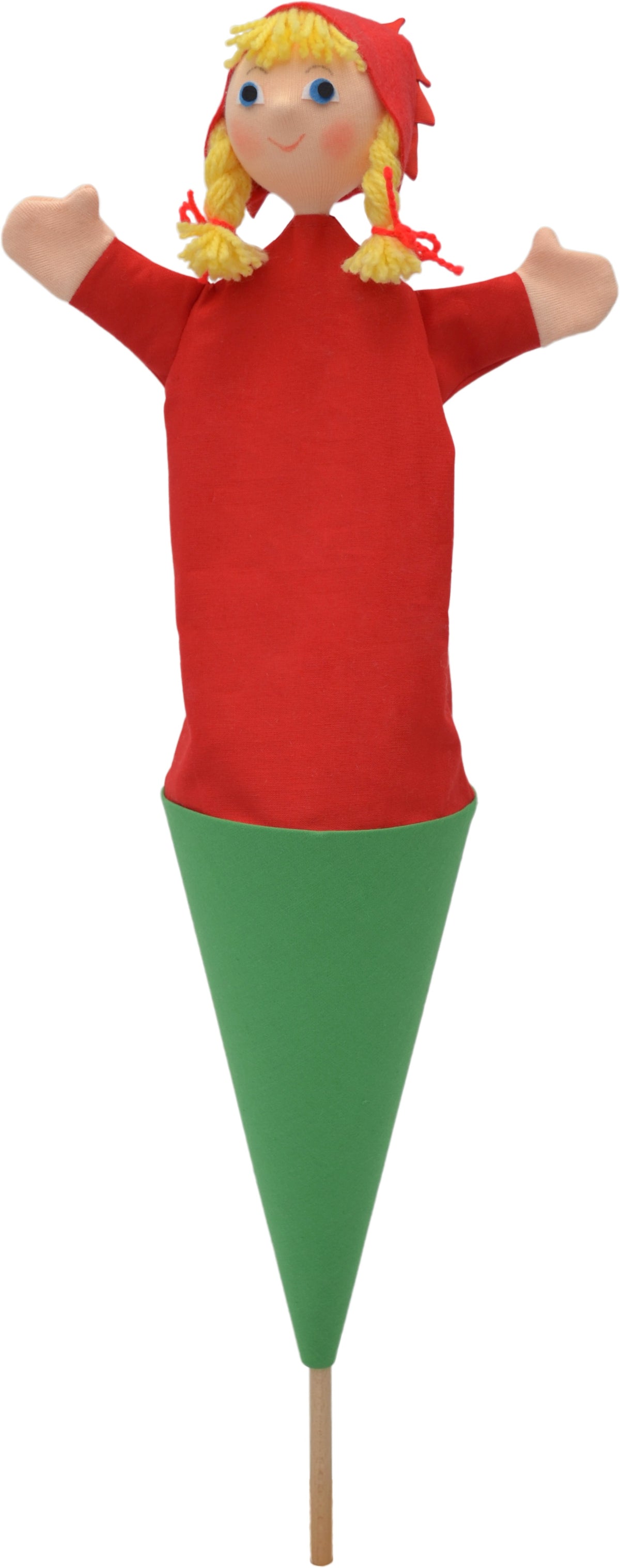 Pop-up Puppet The Little Red Riding Hood 55 cm, Multicolour Pop-up Puppet - Pintado & Lacado