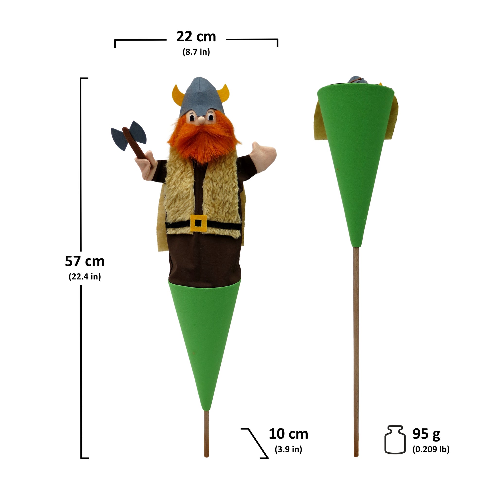 Kornoutková loutka / maňásek Viking 57 cm