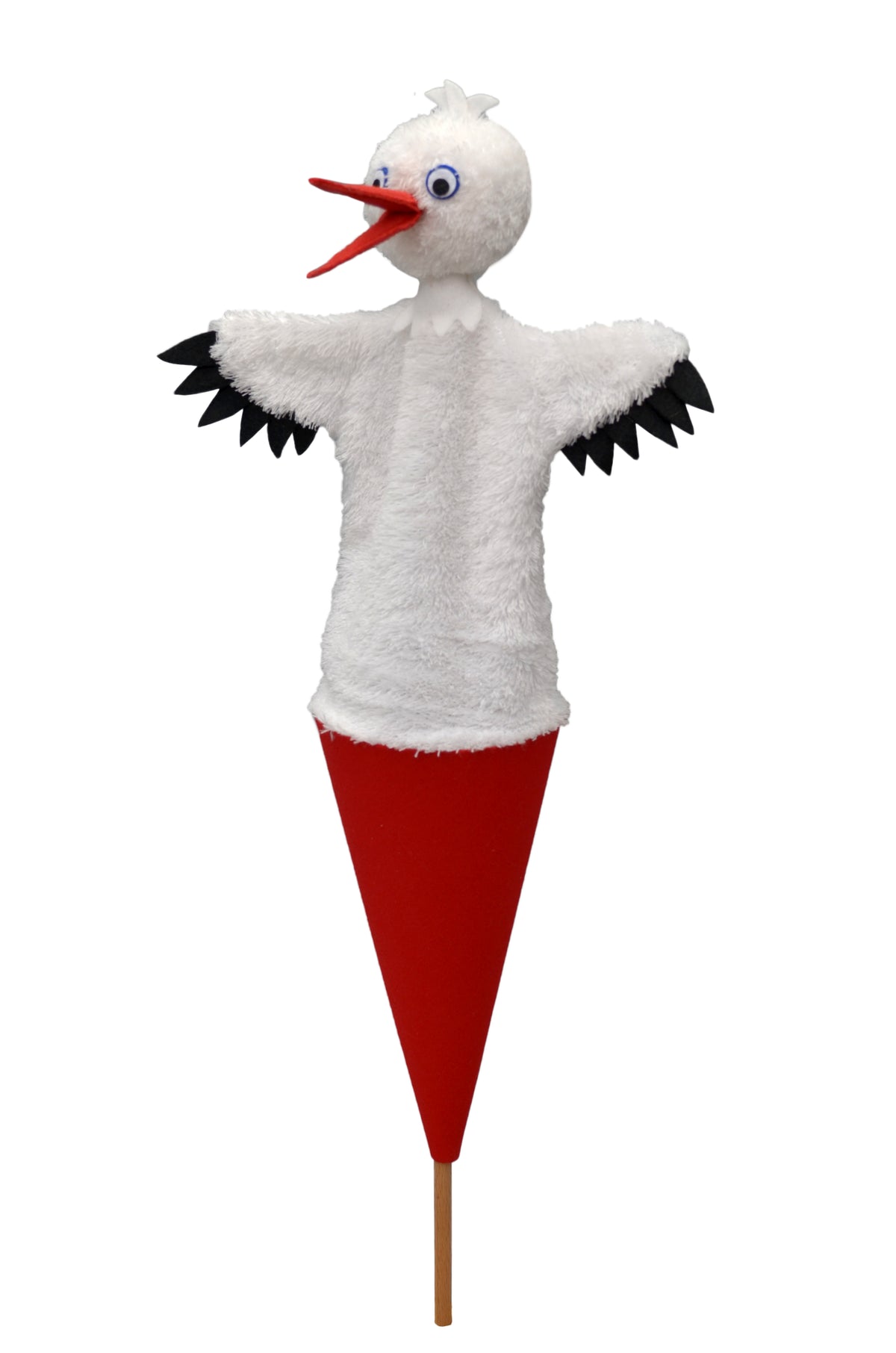 Pop-up Puppet Stork 55 cm, Multicolour Pop-up Puppet - Pintado & Lacado