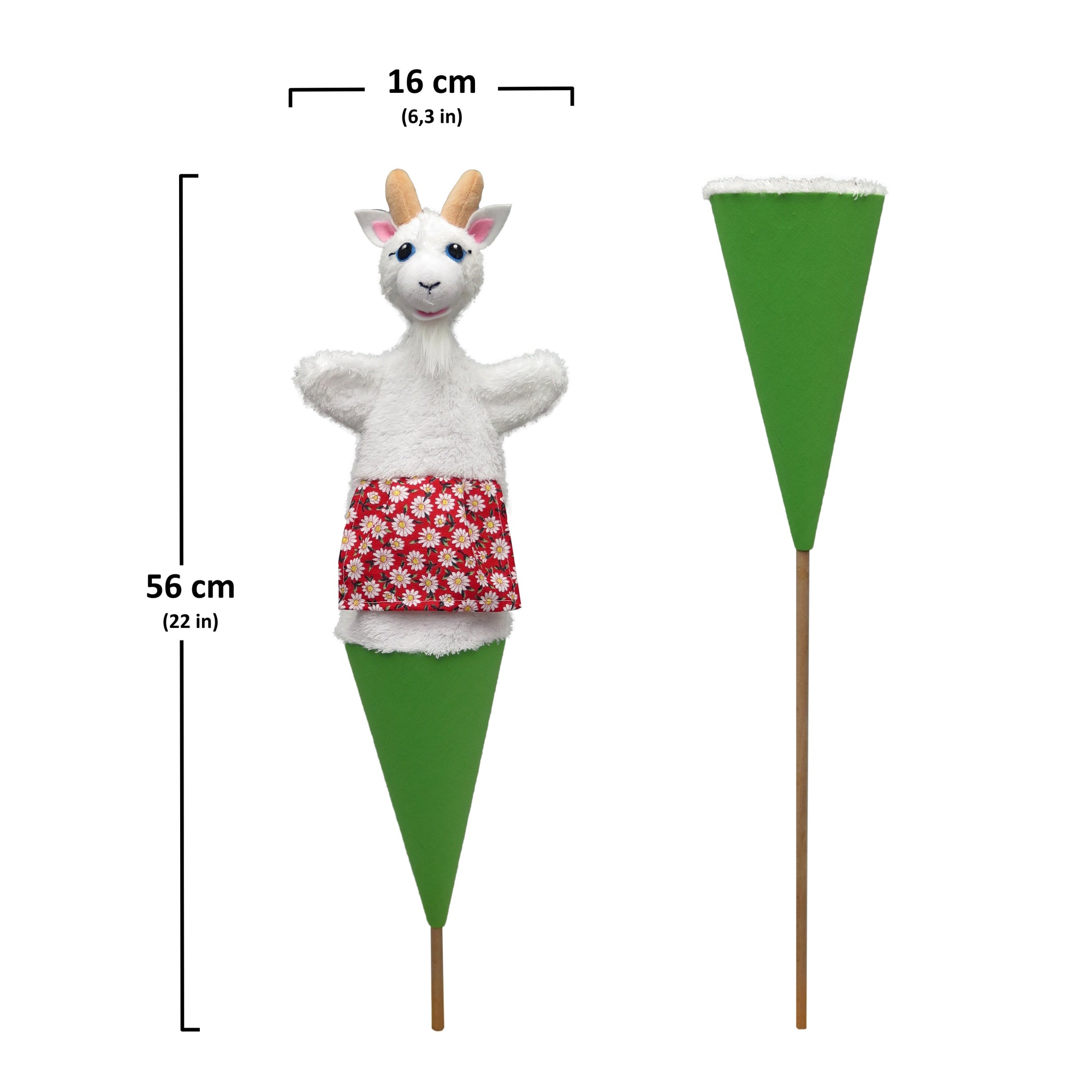 Kornoutová loutka Koza 56 cm