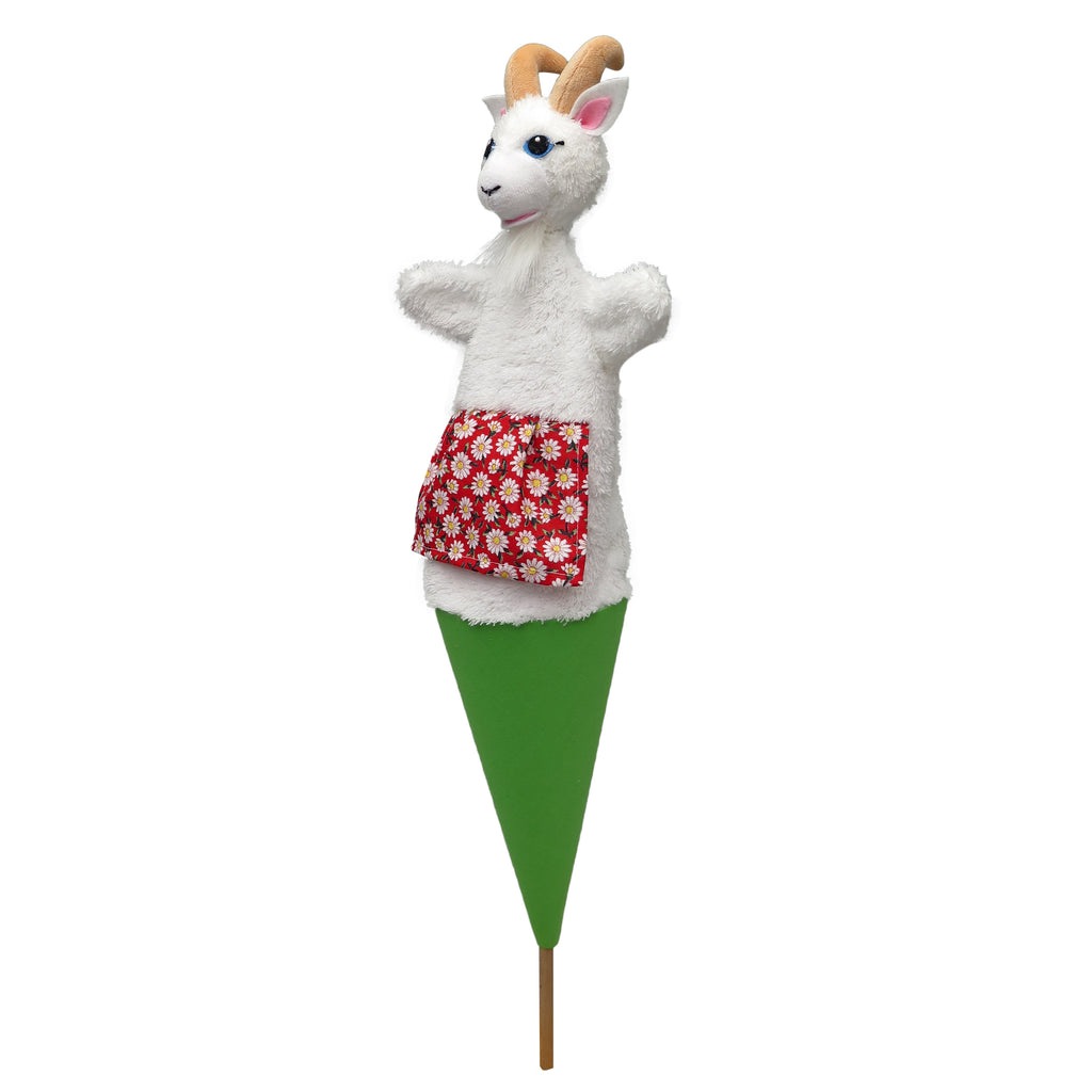 Pop-up Puppet Goat with Apron 56 cm, Multicolour Pop-up Puppet - Pintado & Lacado
