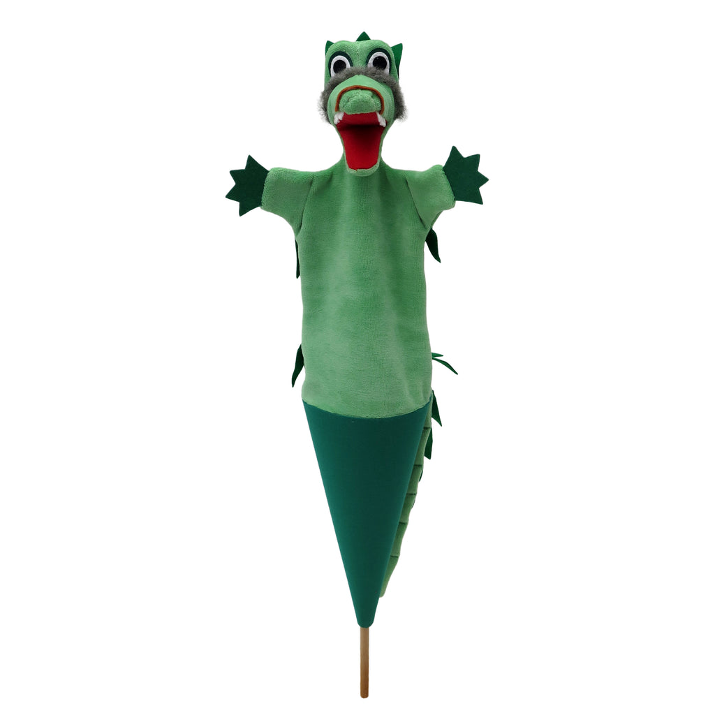 Pop-up Puppet Dragon Dagobert (Kasperl & Pezi) 54 cm, Multicolour Pop-up Puppet - Pintado & Lacado