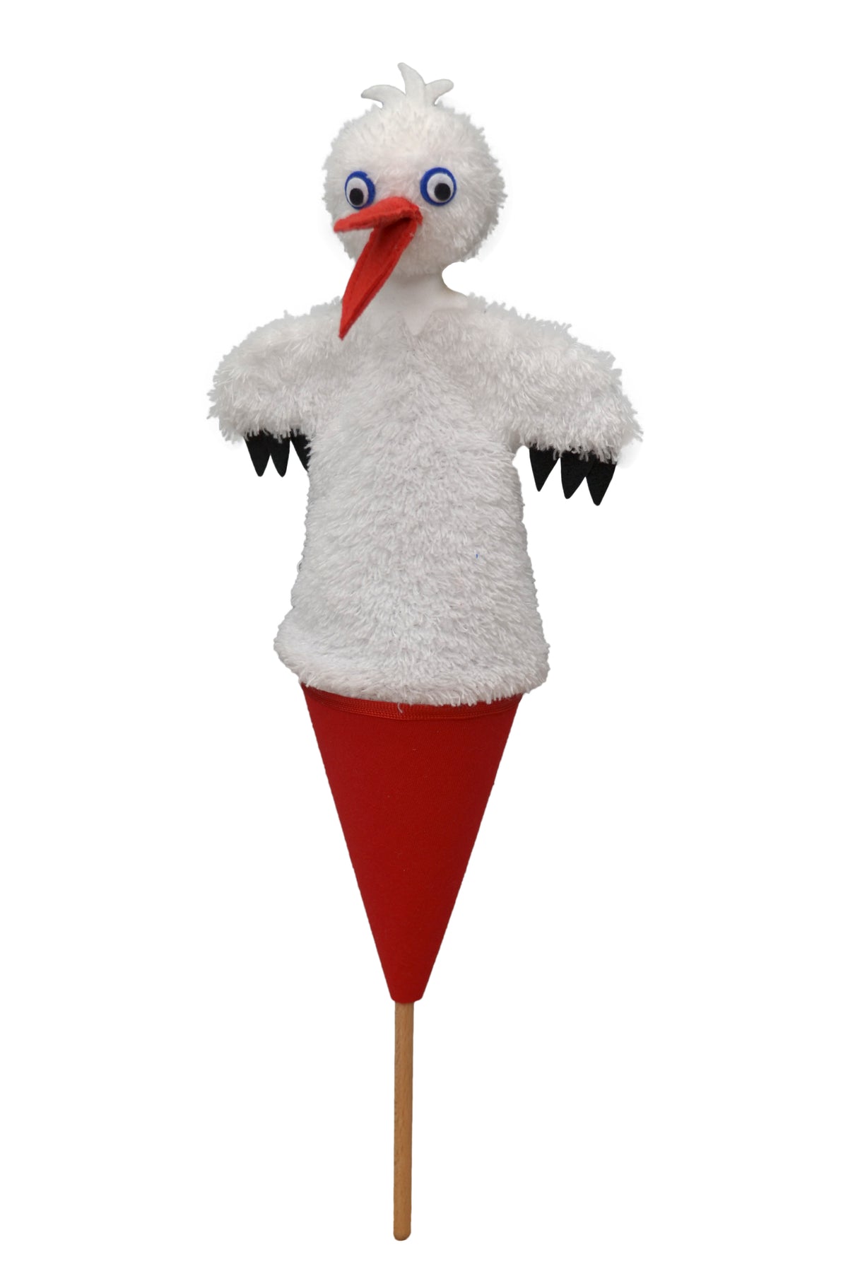 Pop-up Puppet Stork 36 cm, Multicolour Pop-up Puppet - Pintado & Lacado