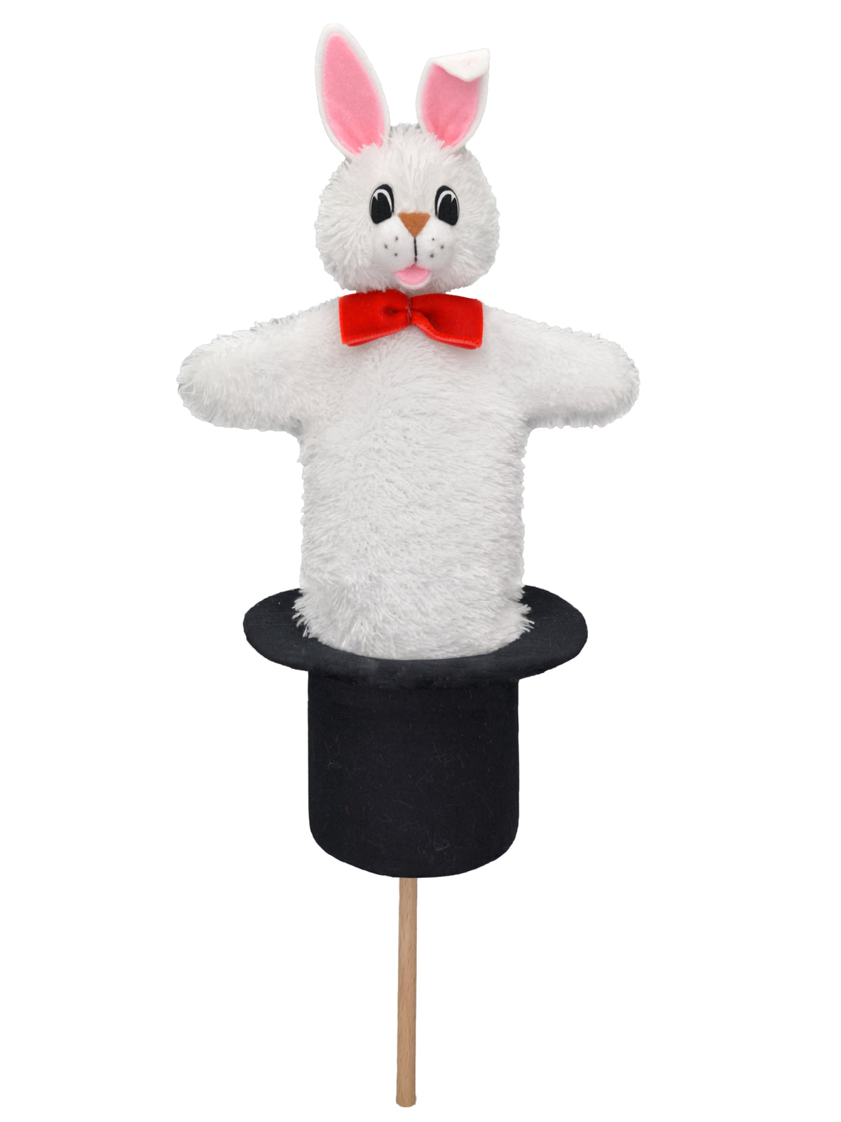Pop-up Puppet Rabbit in Hat 38 cm, Multicolour Pop-up Puppet - Pintado & Lacado