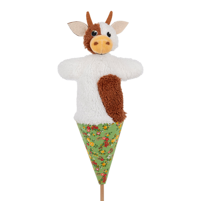 Pop-up Puppet Cow 37 cm, Multicolour Pop-up Puppet - Pintado & Lacado