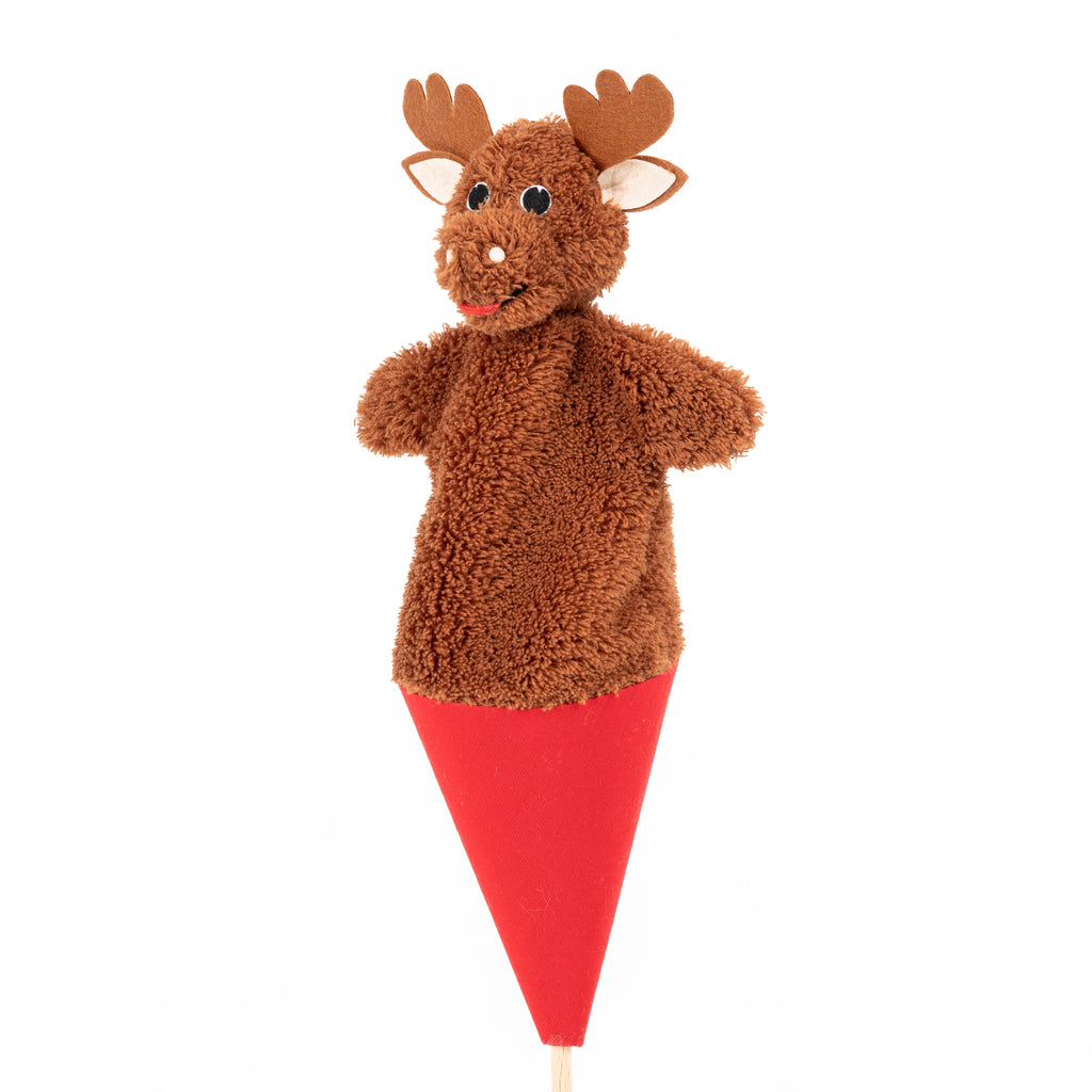 Pop-up Puppet Moose 38 cm, Multicolour