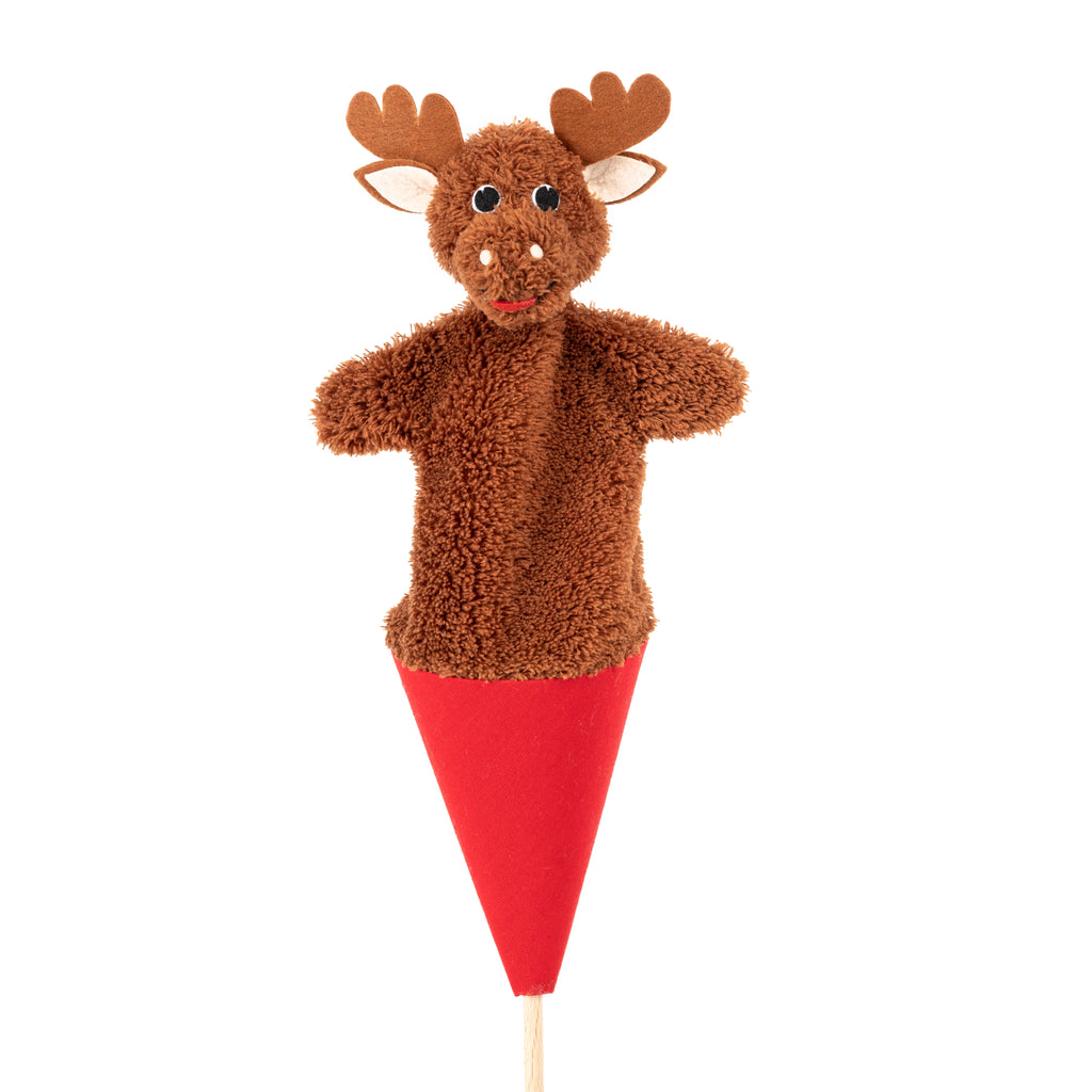 Pop-up Puppet Moose 38 cm, Multicolour