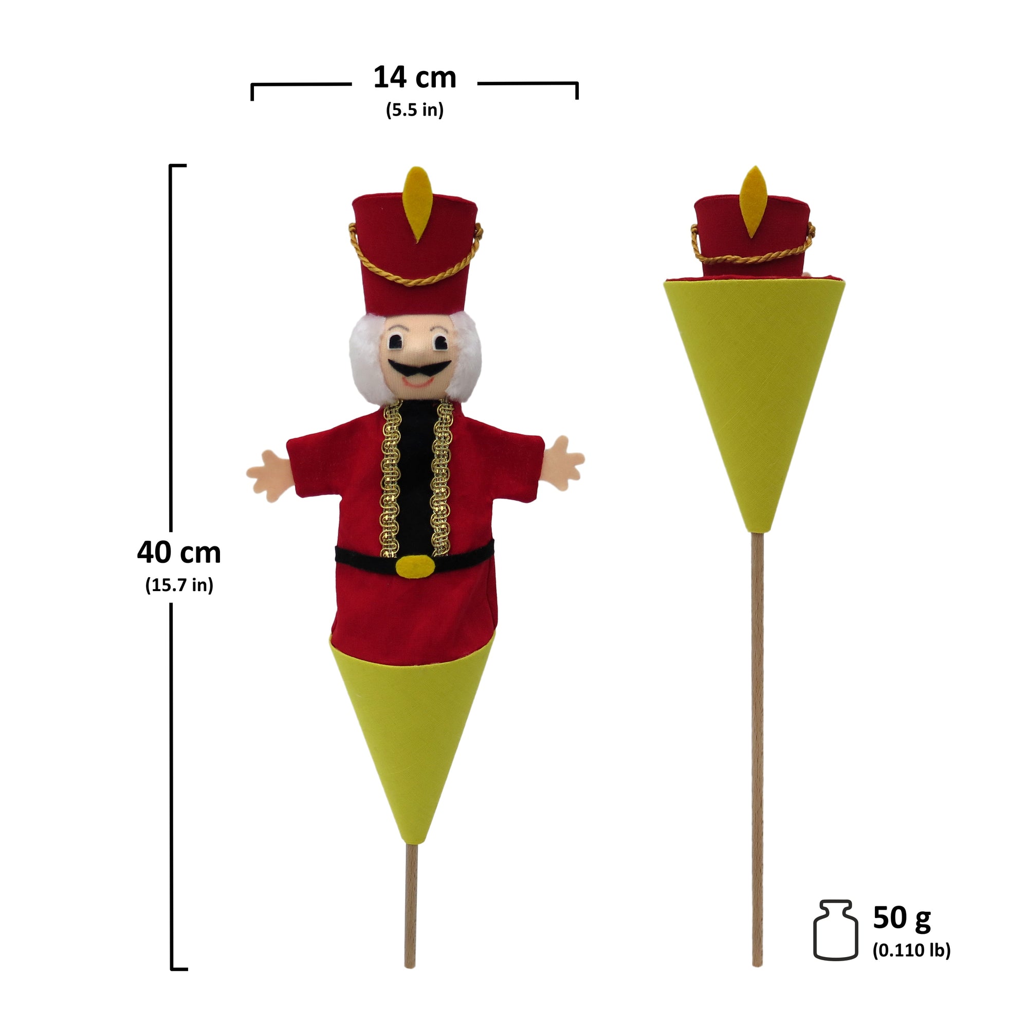Kornoutková loutka / maňásek Louskáček 40 cm