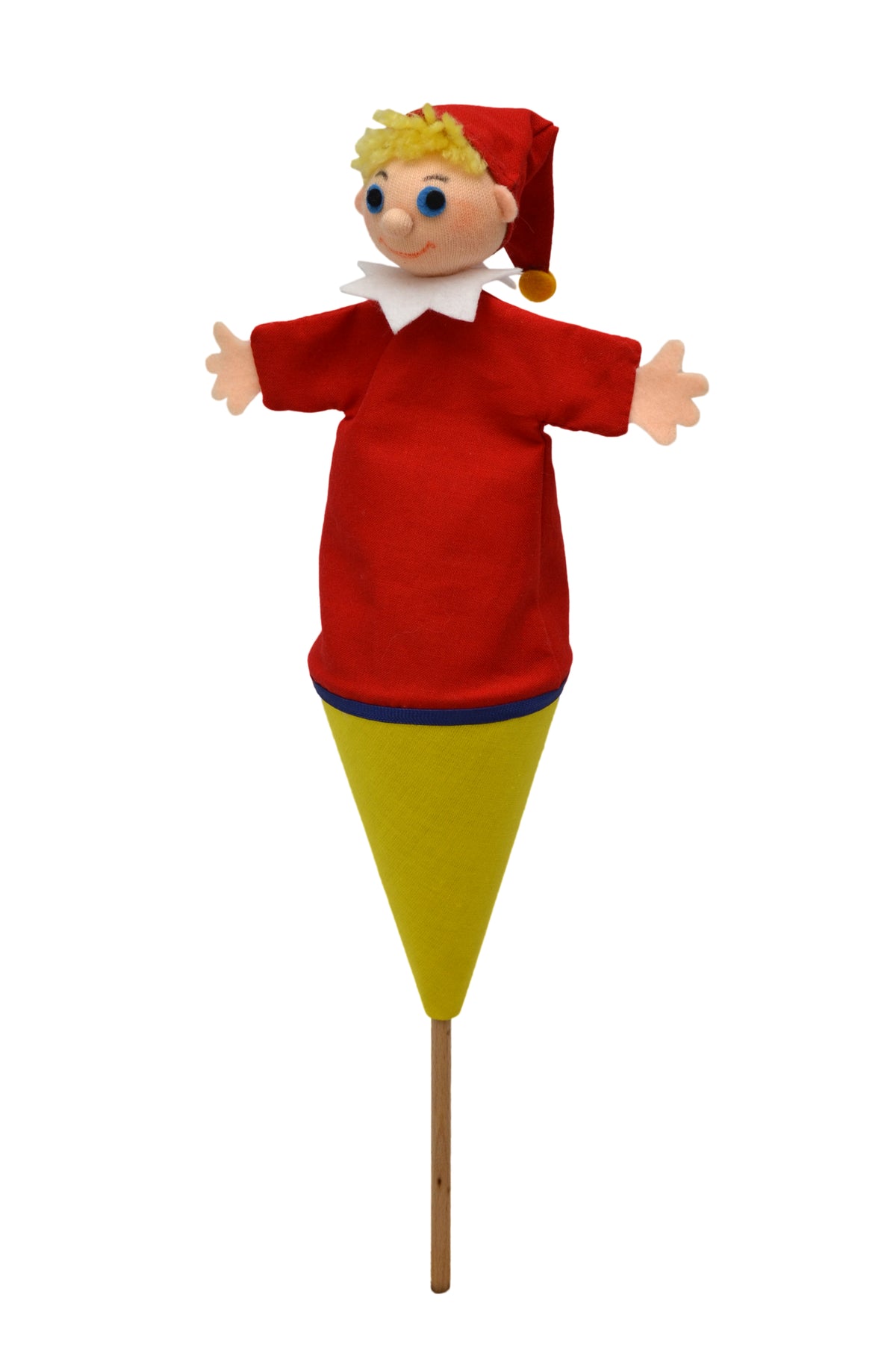 Pop-up Puppet Clown 36 cm, Multicolour Pop-up Puppet - Pintado & Lacado