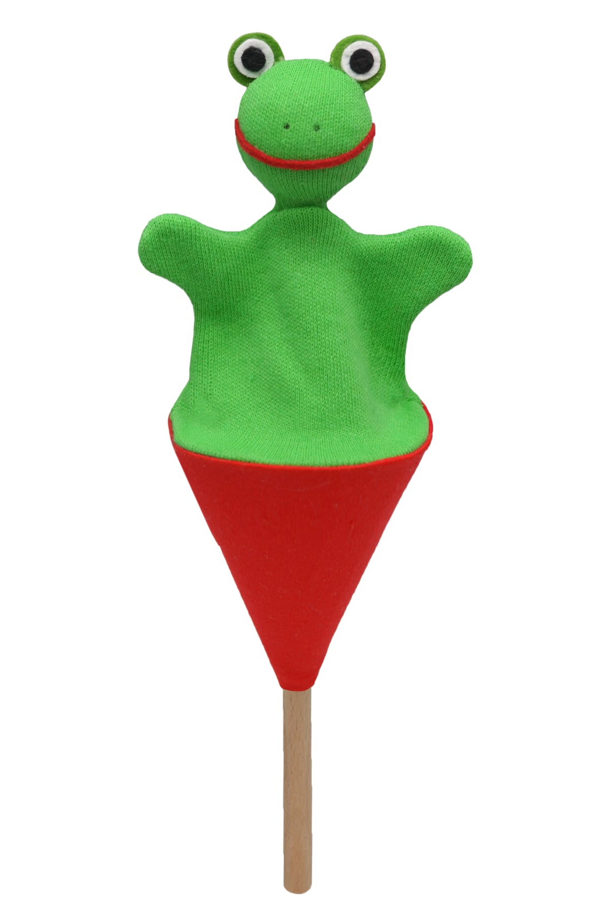 Pop-up Puppet Frog 20 cm, Multicolour Pop-up Puppet - Pintado & Lacado