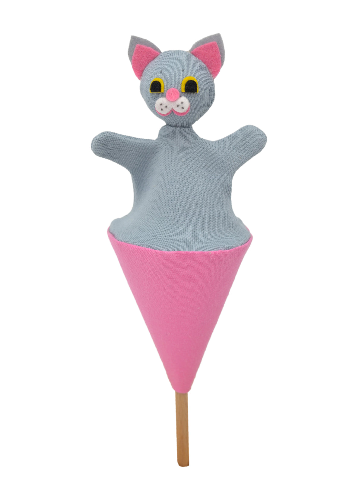 Pop-up Puppet Cat 20 cm, Multicolour Pop-up Puppet - Pintado & Lacado