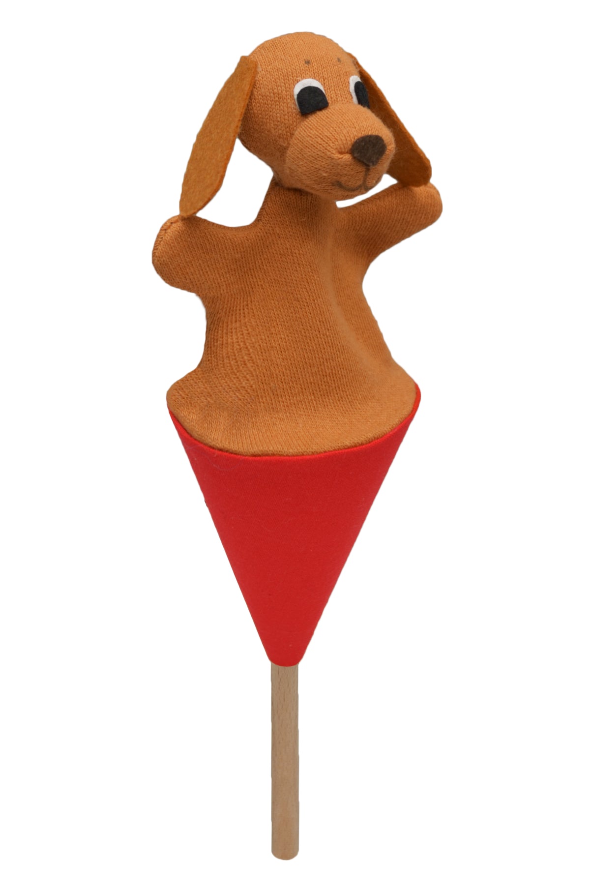 Pop-up Puppet Dog 19 cm, Multicolour Pop-up Puppet - Pintado & Lacado
