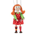 Marionette Girl with Braids 43 cm, Multicolour Marionette - Pintado & Lacado