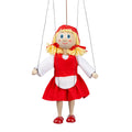 Marionette The Little Red Riding Hood with Braids 43 cm, Multicolour Marionette - Pintado & Lacado