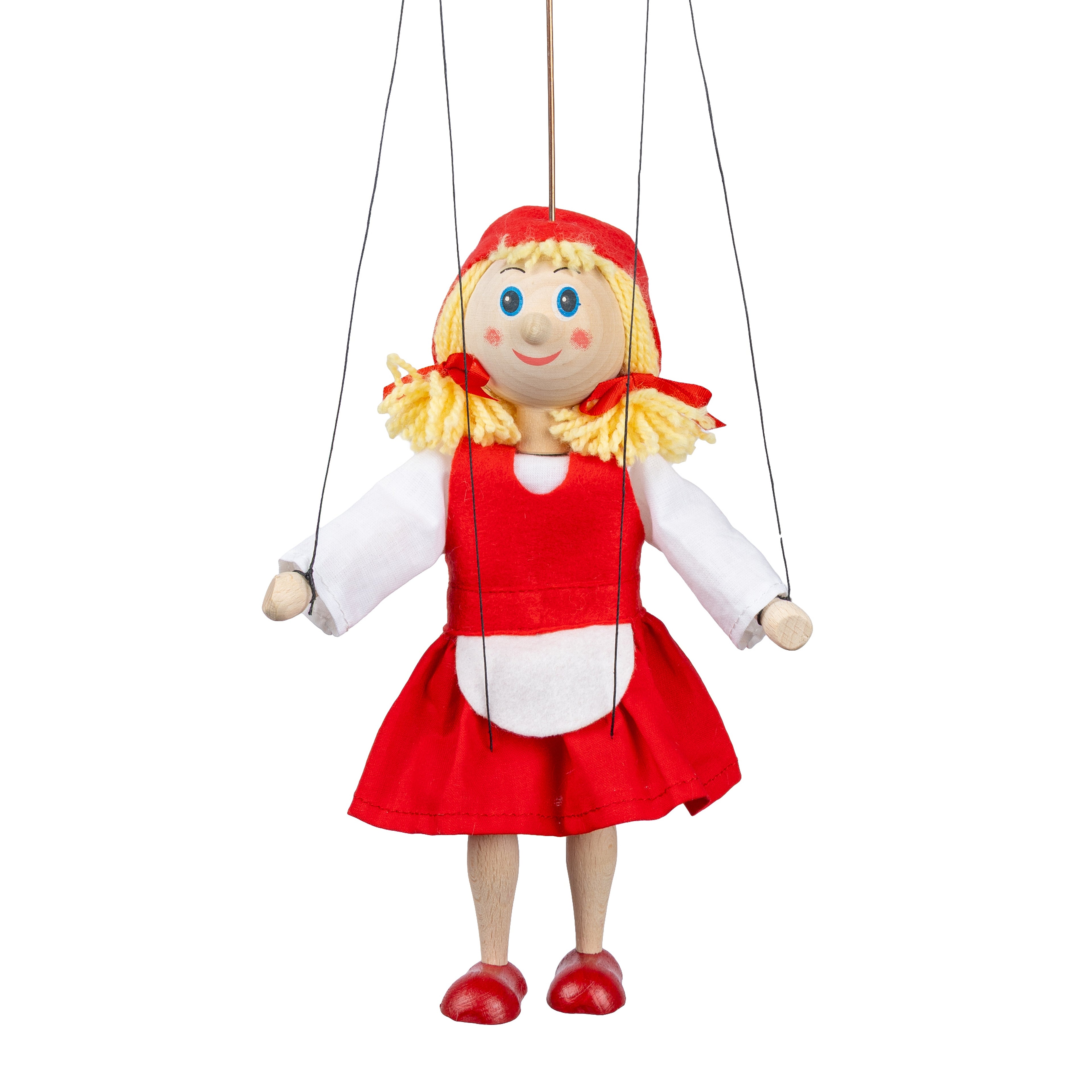 Marionette Rotkäppchen 43 cm, 18111D Marionette - Pintado & Lacado