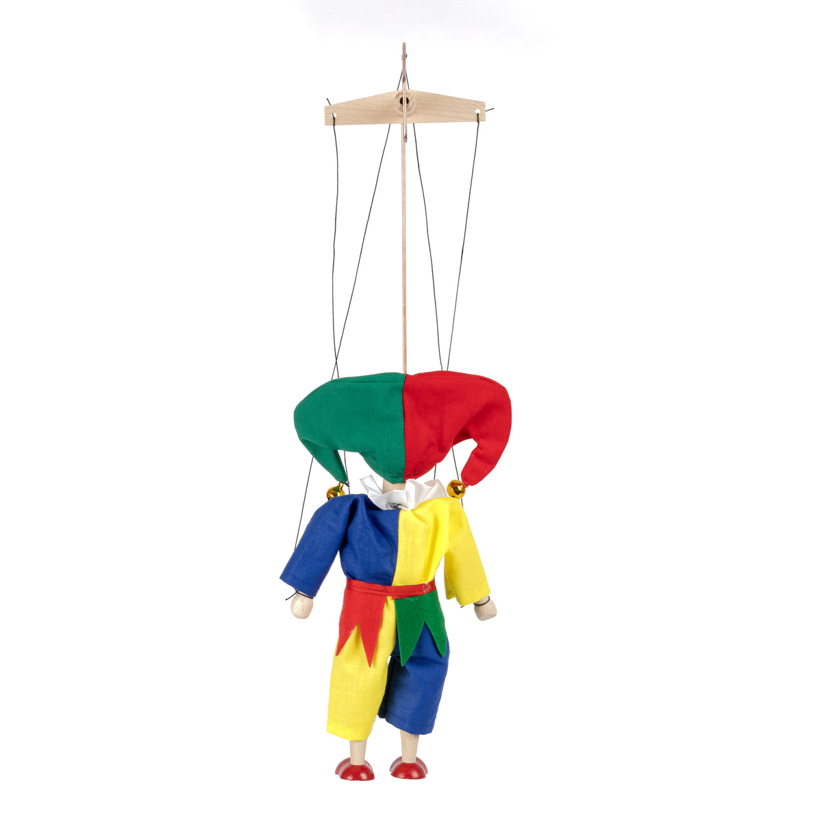 Marionette Clown 43 cm, Multicolour Marionette - Pintado & Lacado