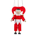 Marionette Clown 43 cm, Multicolour Marionette - Pintado & Lacado