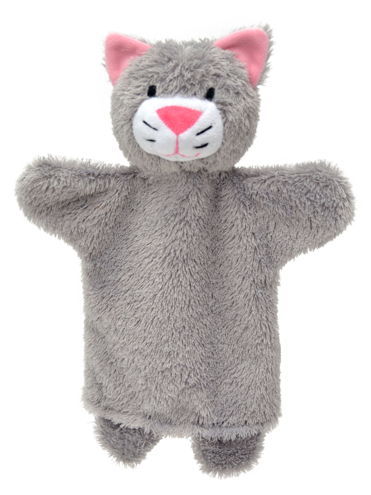 Hand Puppet Cat 27 cm, Grey Hand Puppet - Pintado & Lacado