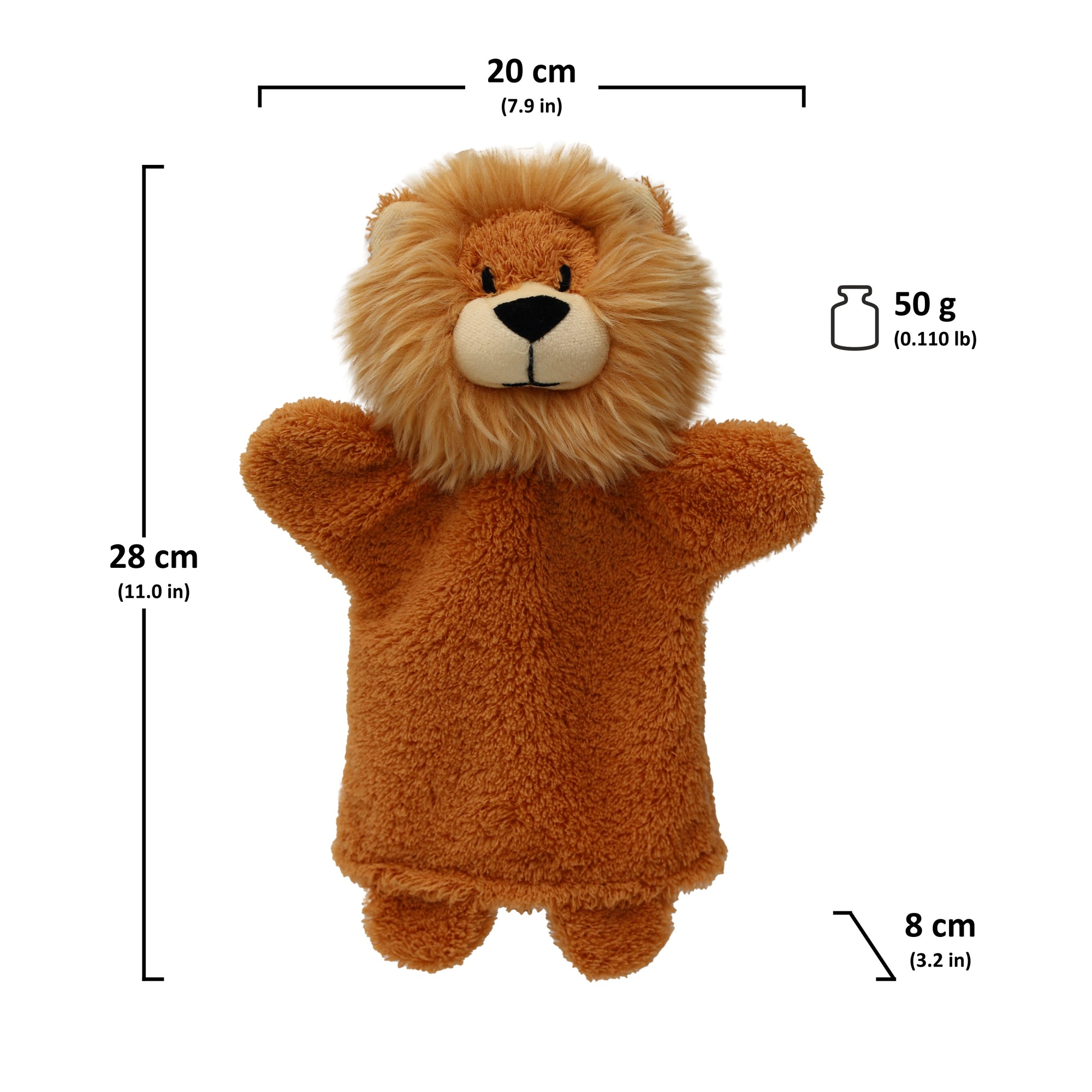 Handpuppe Löwe 28 cm, 20309B