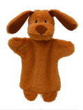 Hand Puppet Dog 28 cm, Brown Hand Puppet - Pintado & Lacado