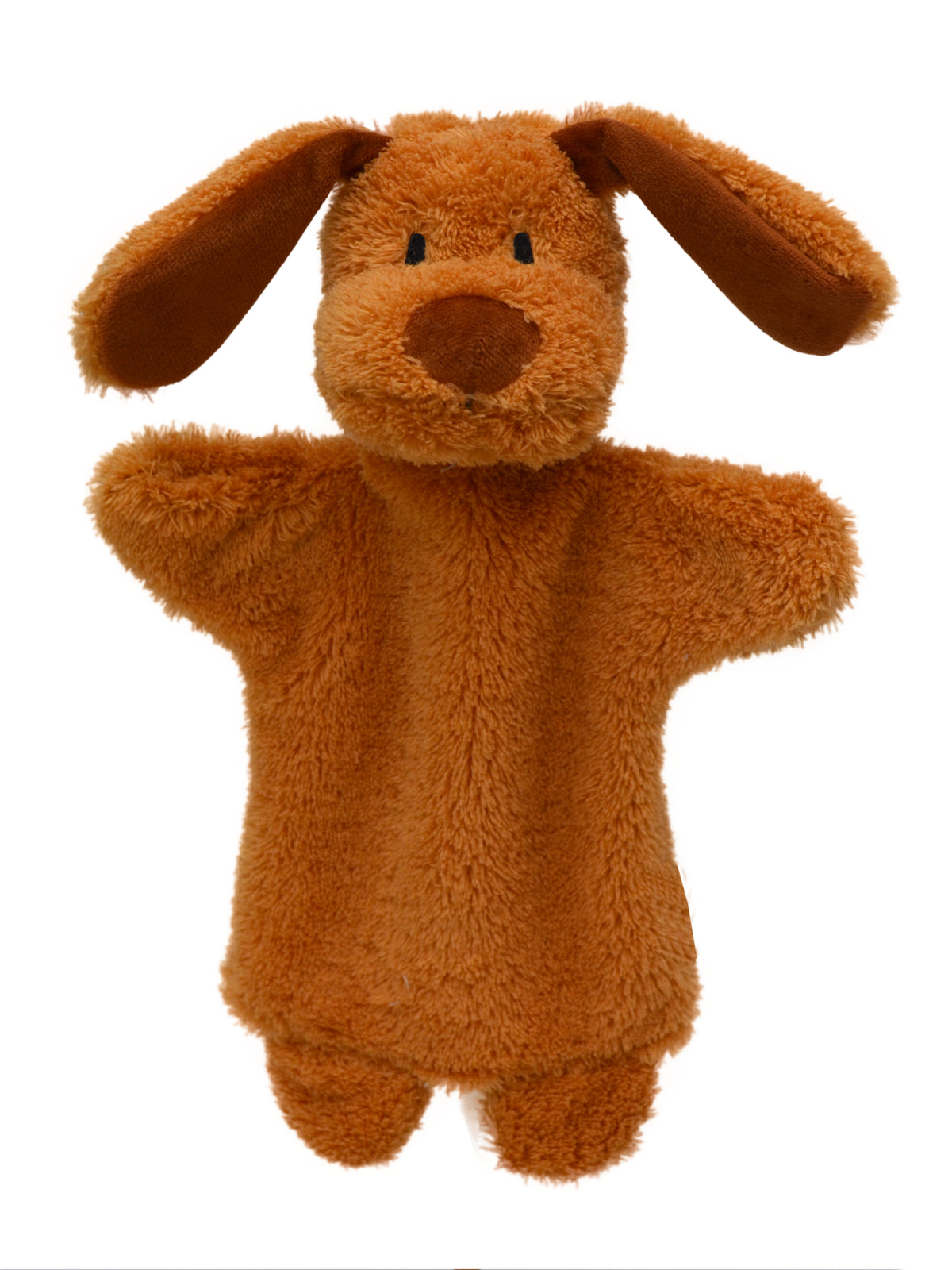 Hand Puppet Dog 28 cm, Brown Hand Puppet - Pintado & Lacado
