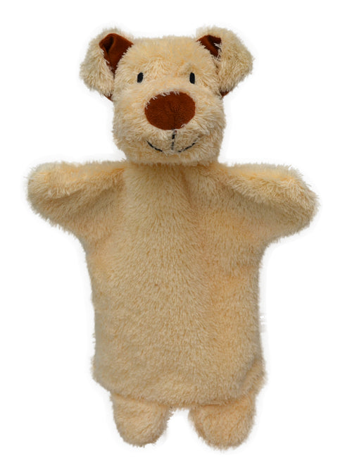 Hand Puppet Dog 28 cm, Brown Hand Puppet - Pintado & Lacado