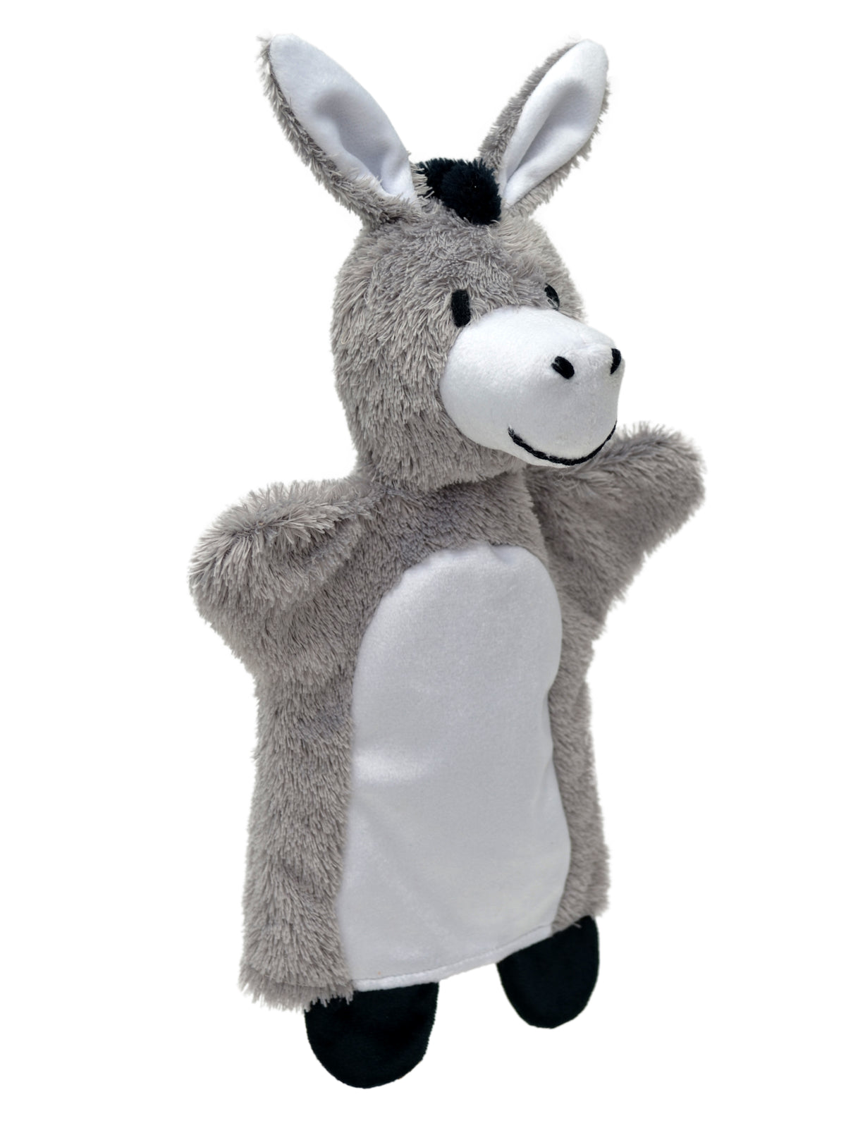 Hand Puppet Donkey 34 cm, Grey Hand Puppet - Pintado & Lacado