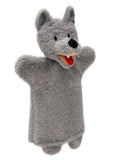 Hand Puppet Wolf 30 cm, Grey Hand Puppet - Pintado & Lacado