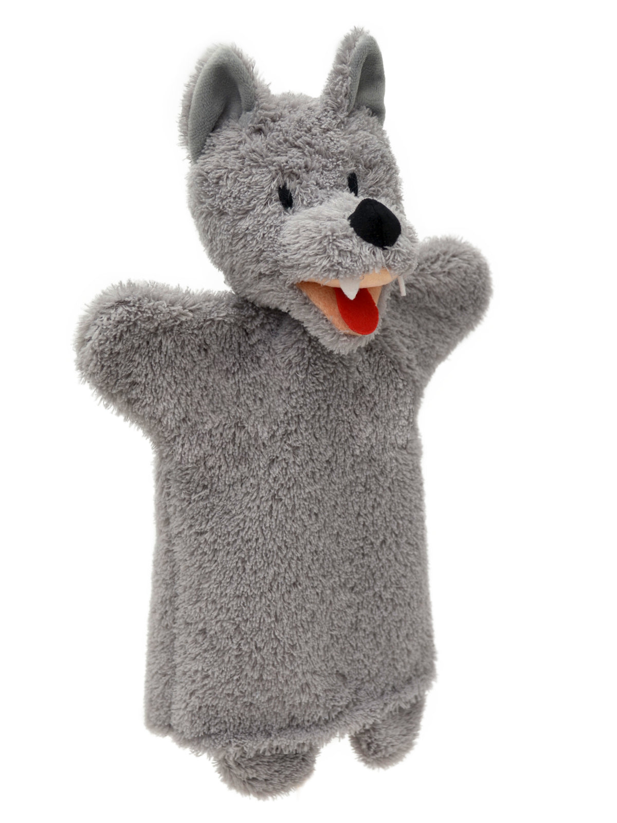 Hand Puppet Wolf 30 cm, Grey Hand Puppet - Pintado & Lacado