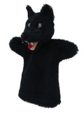 Hand Puppet Wolf 28 cm, Black