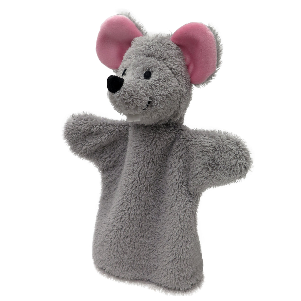 Hand Puppet Mouse 26 cm, Grey
