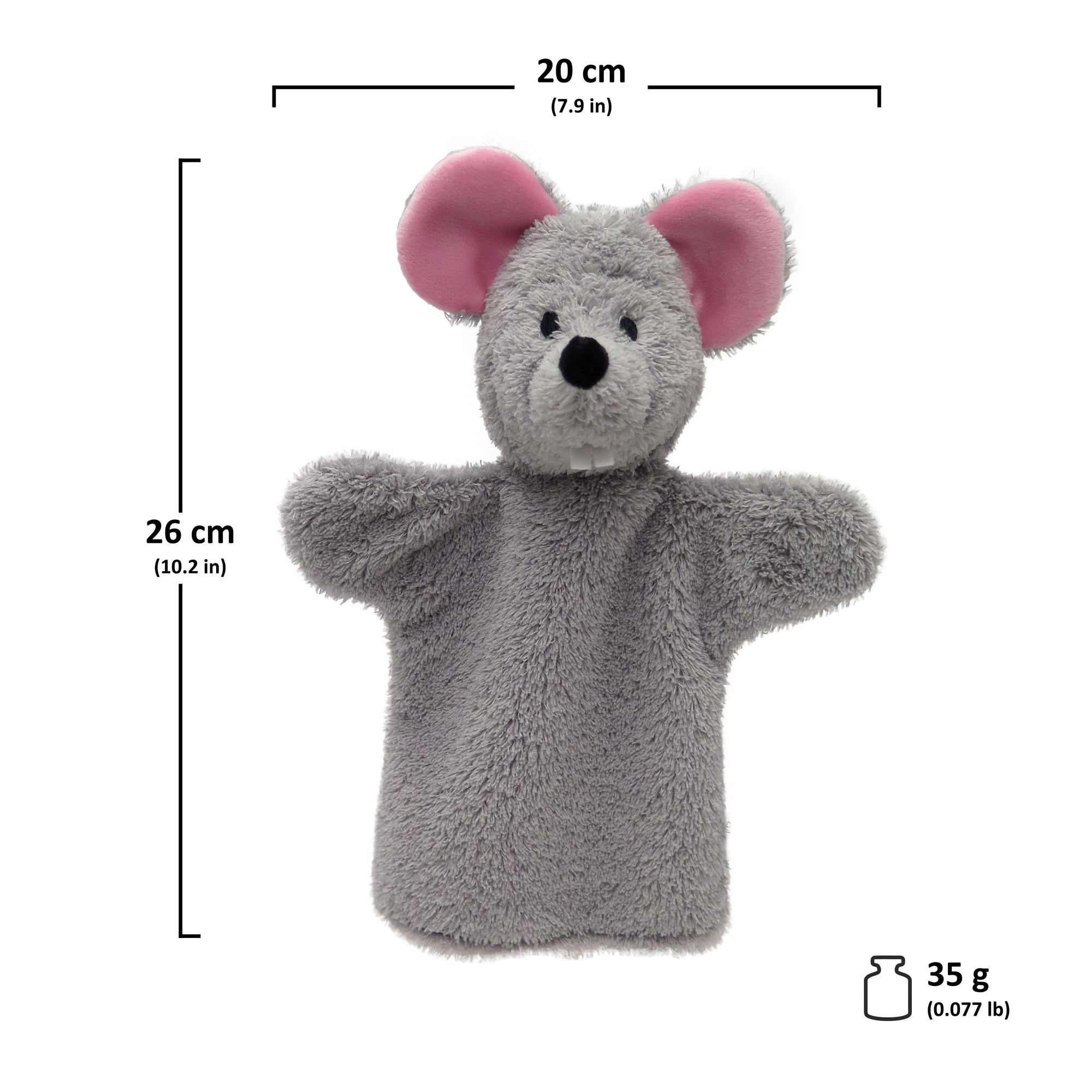 Handpuppe Maus 26 cm, 20336A