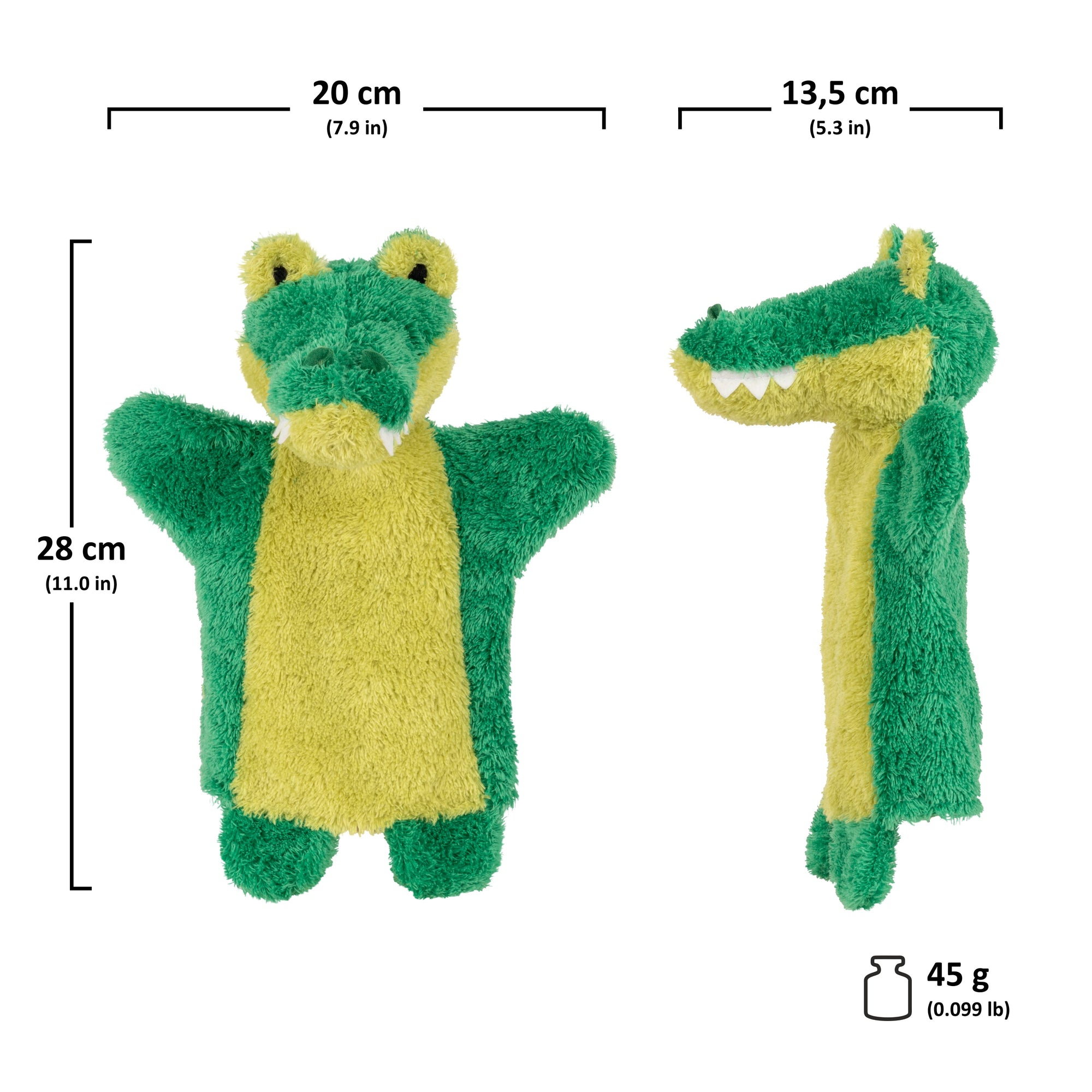 Handpuppe Krokodil 28 cm, 20339A
