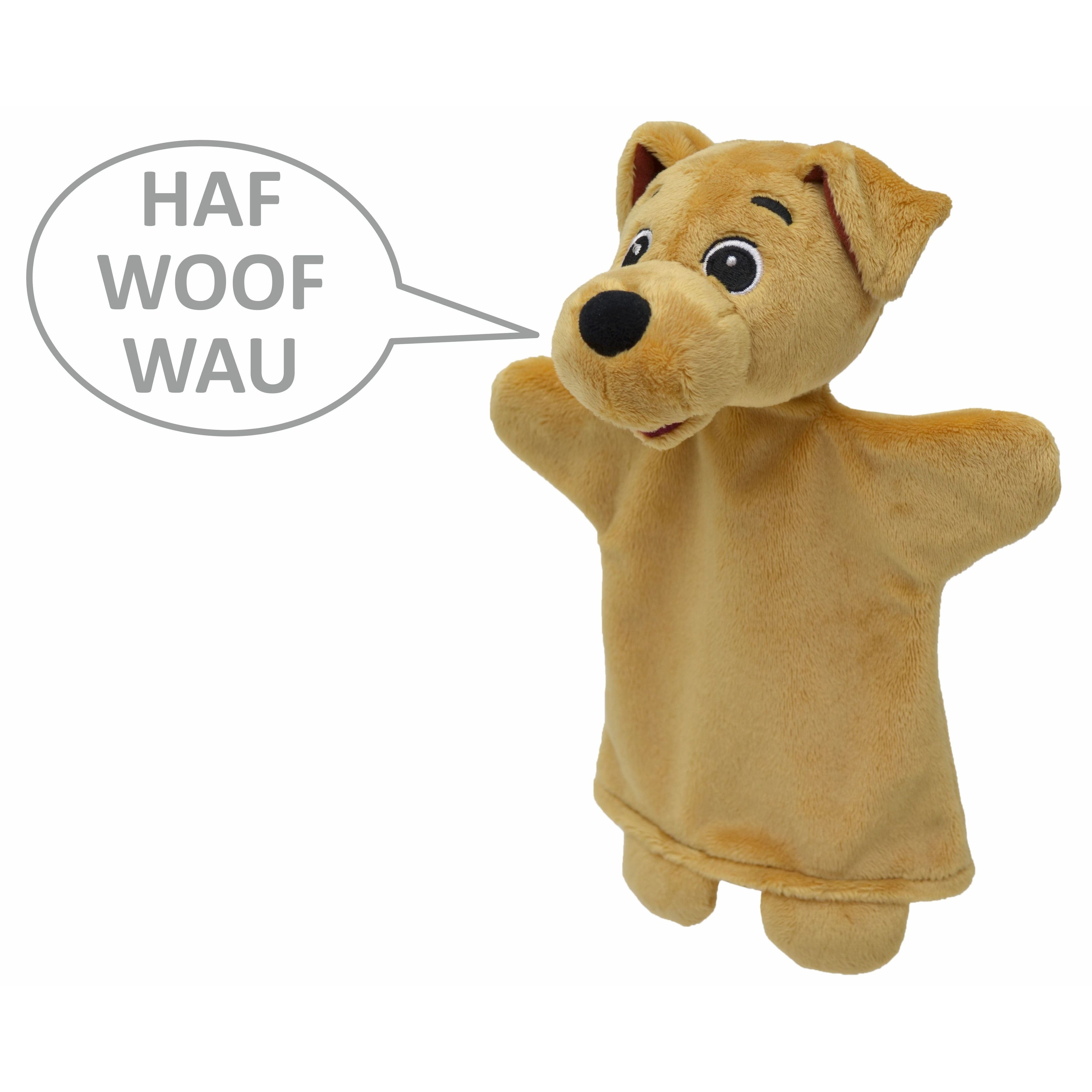 Handpuppe Hund Sprechend 26 cm, 20395Z