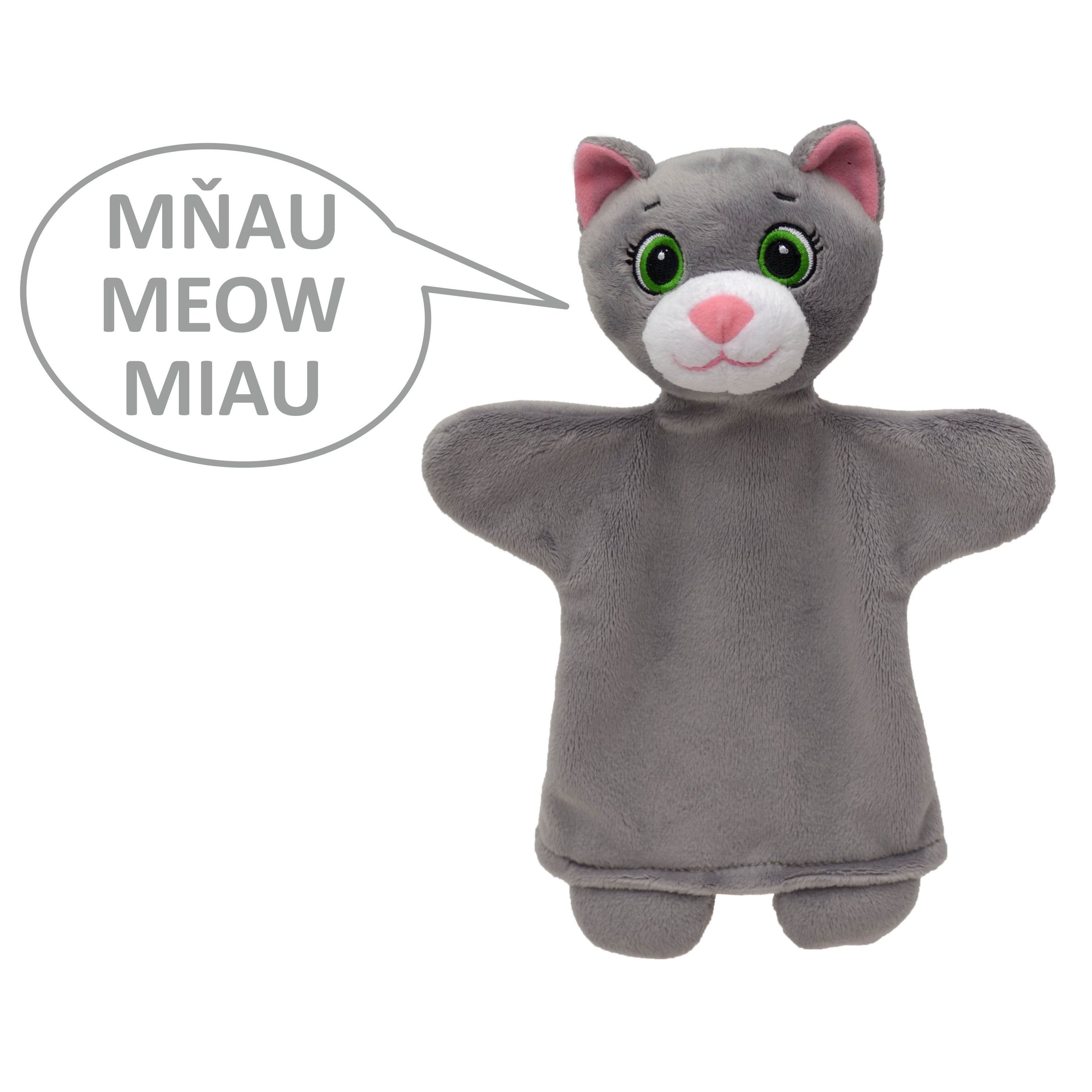 Handpuppe Katze Sprechend 26 cm, 20396Z