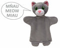 Hand Puppet Cat Speaking 26 cm, Grey Hand Puppet - Pintado & Lacado
