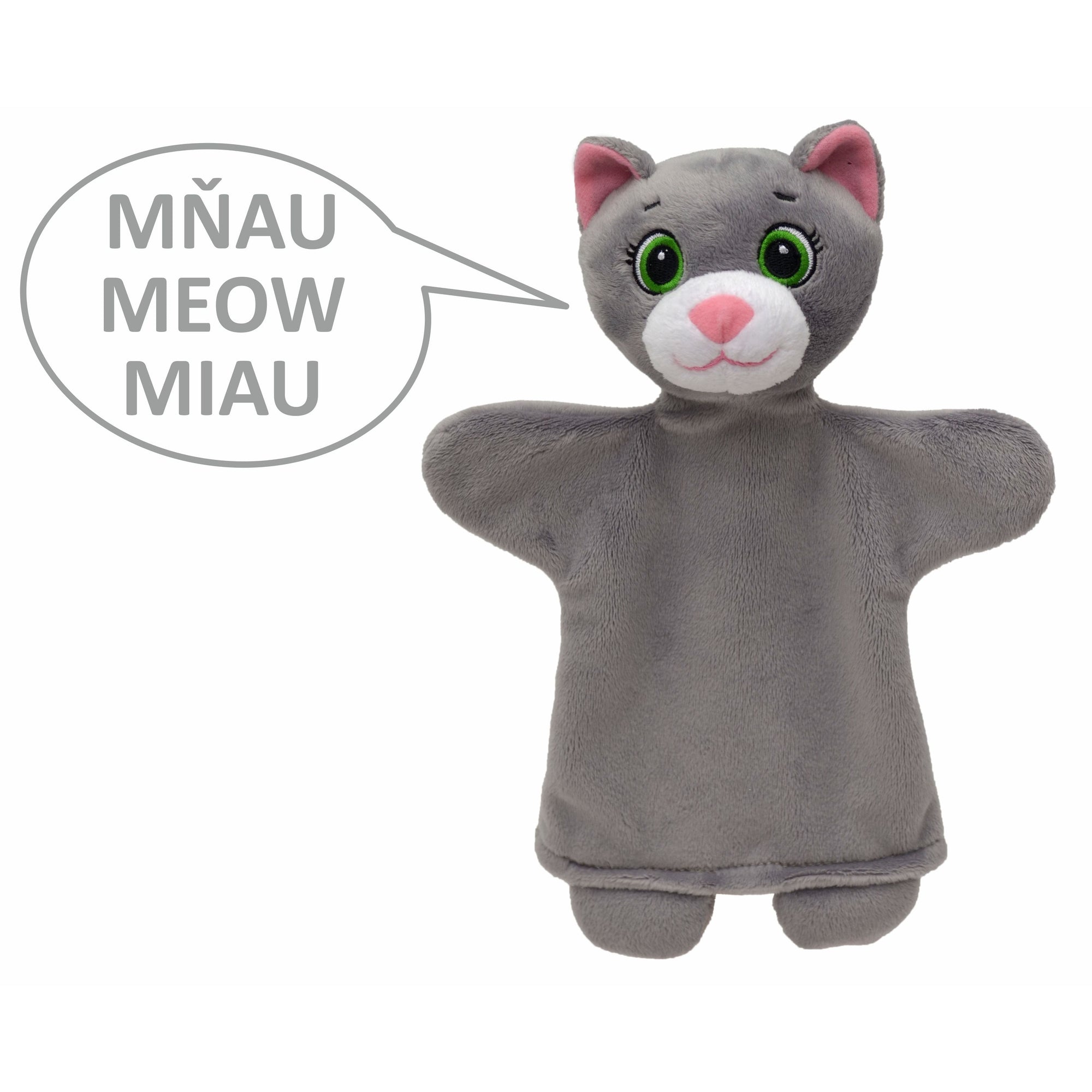Maňásek na ruku Kočka 26 cm