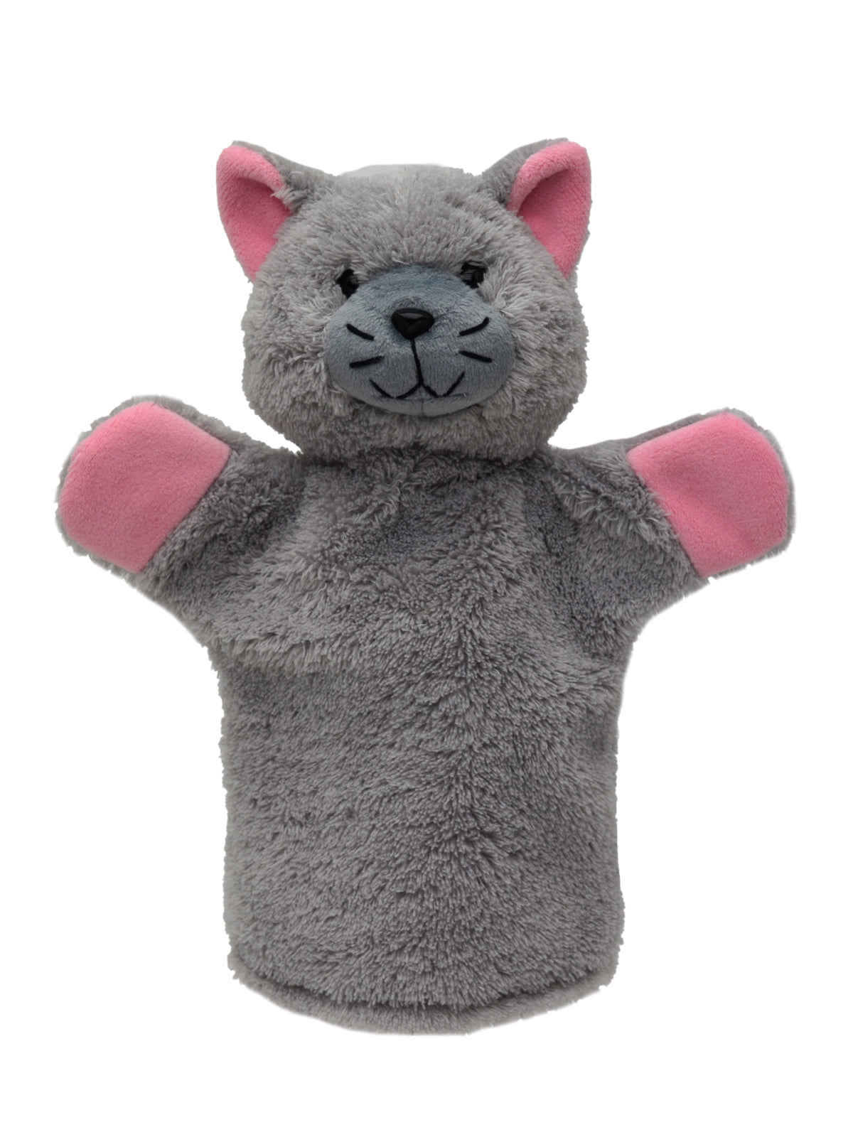 Hand Puppet Cat Speaking 25 cm, Grey Hand Puppet - Pintado & Lacado