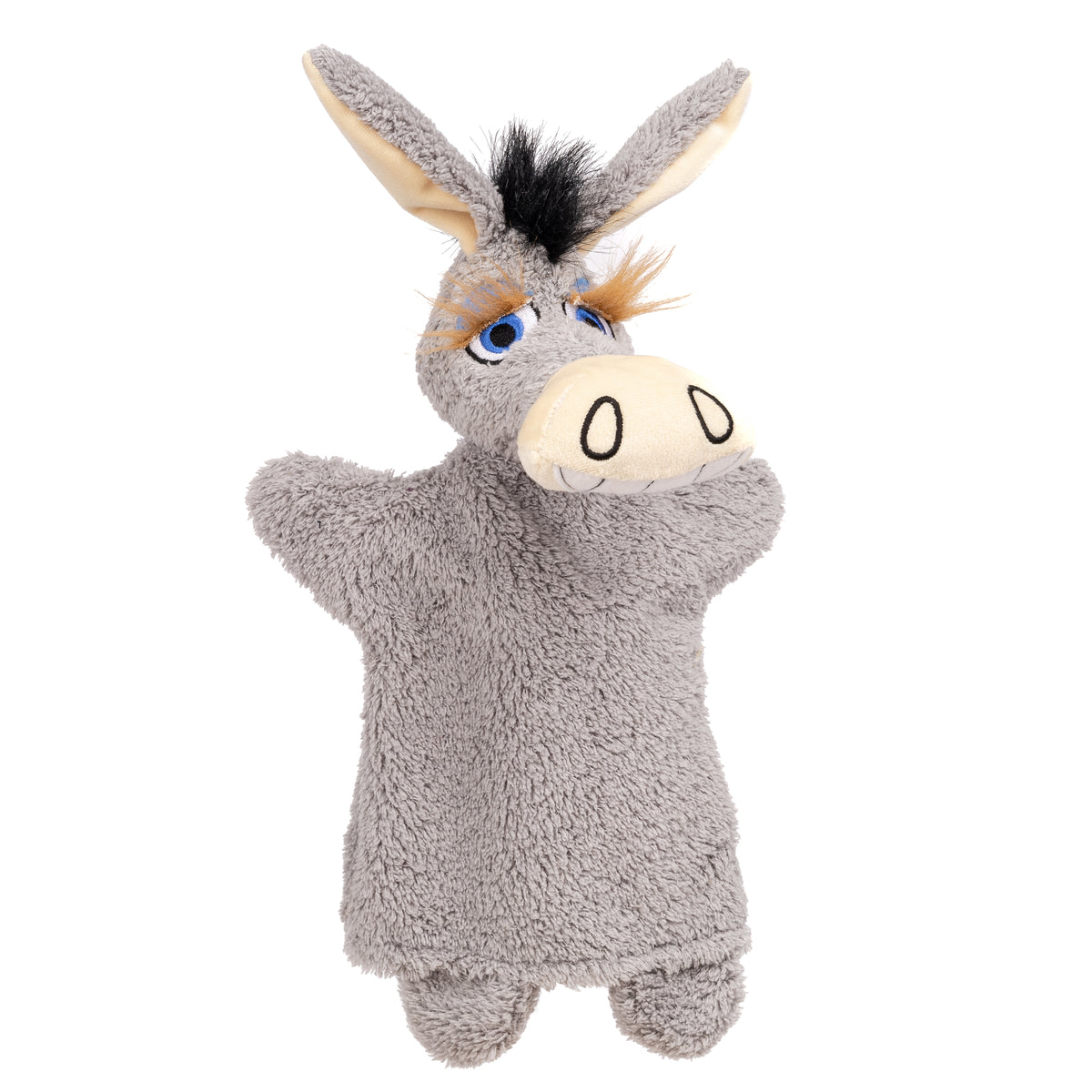 Hand Puppet Donkey 34 cm, Grey Hand Puppet - Pintado & Lacado