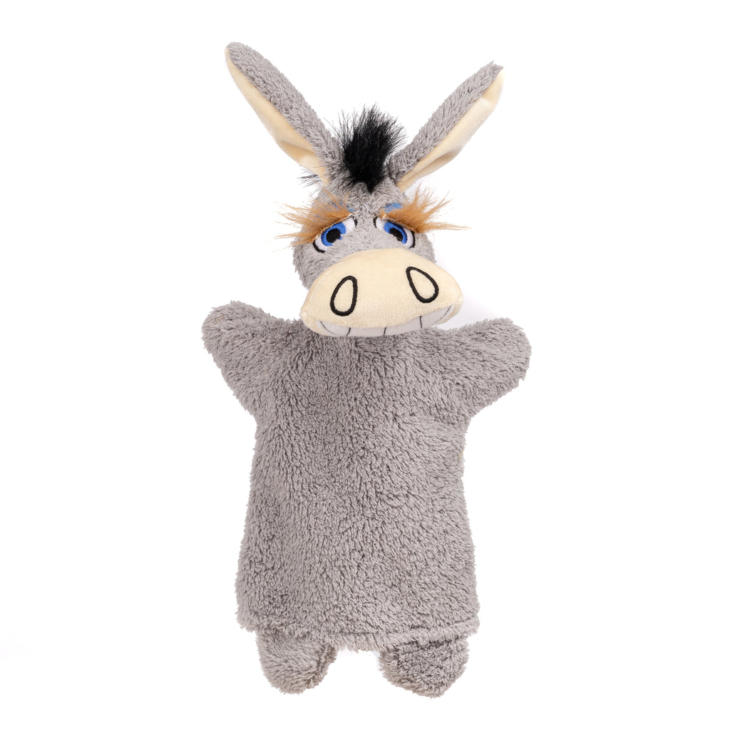 Hand Puppet Donkey 34 cm, Grey Hand Puppet - Pintado & Lacado