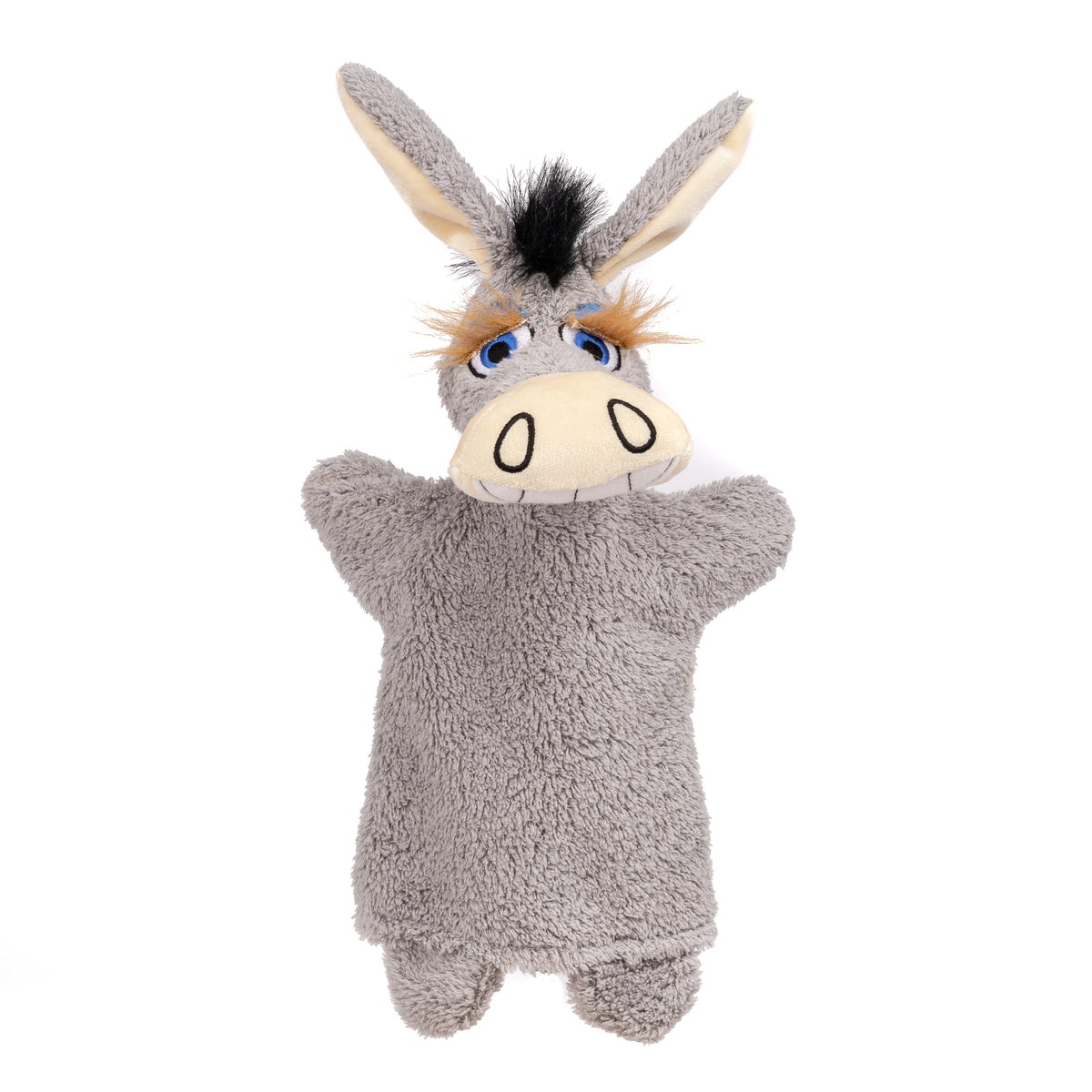 Hand Puppet Donkey 34 cm, Grey Hand Puppet - Pintado & Lacado