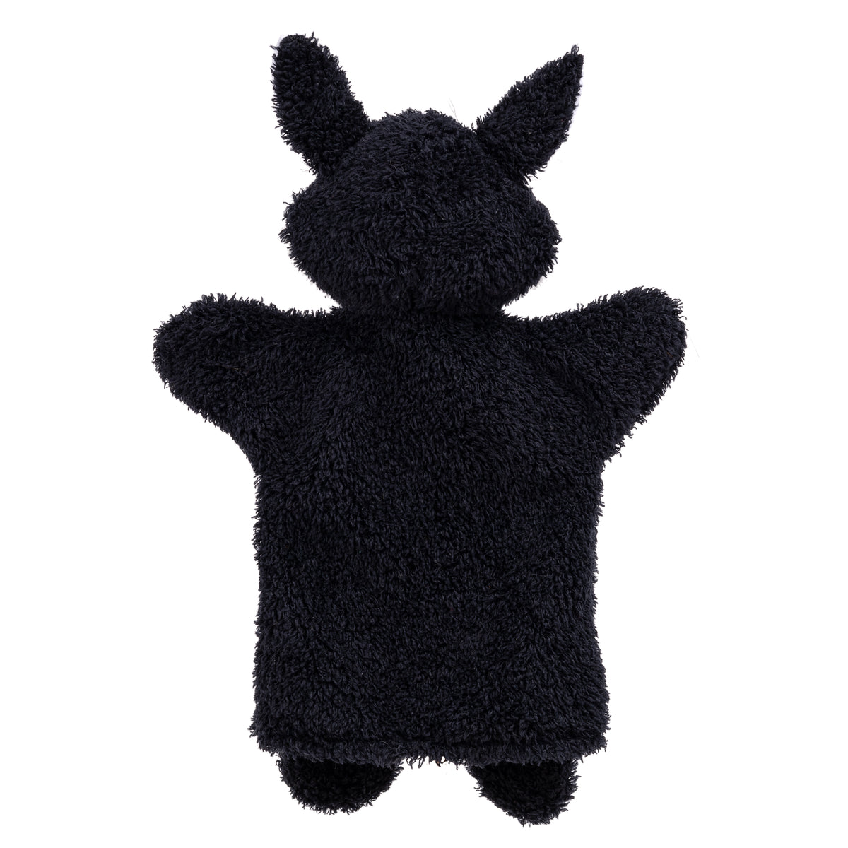 Hand Puppet Wolf 30 cm, Black