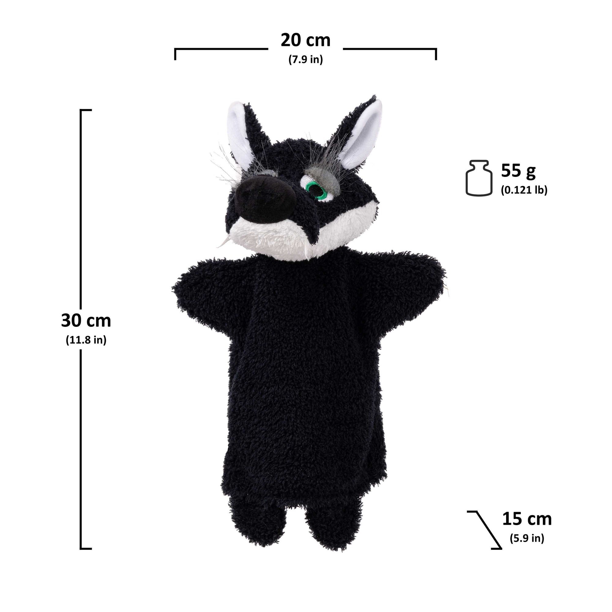 Handpuppe Wolf 30 cm, 20409A