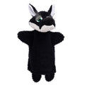 Hand Puppet Wolf 30 cm, Black