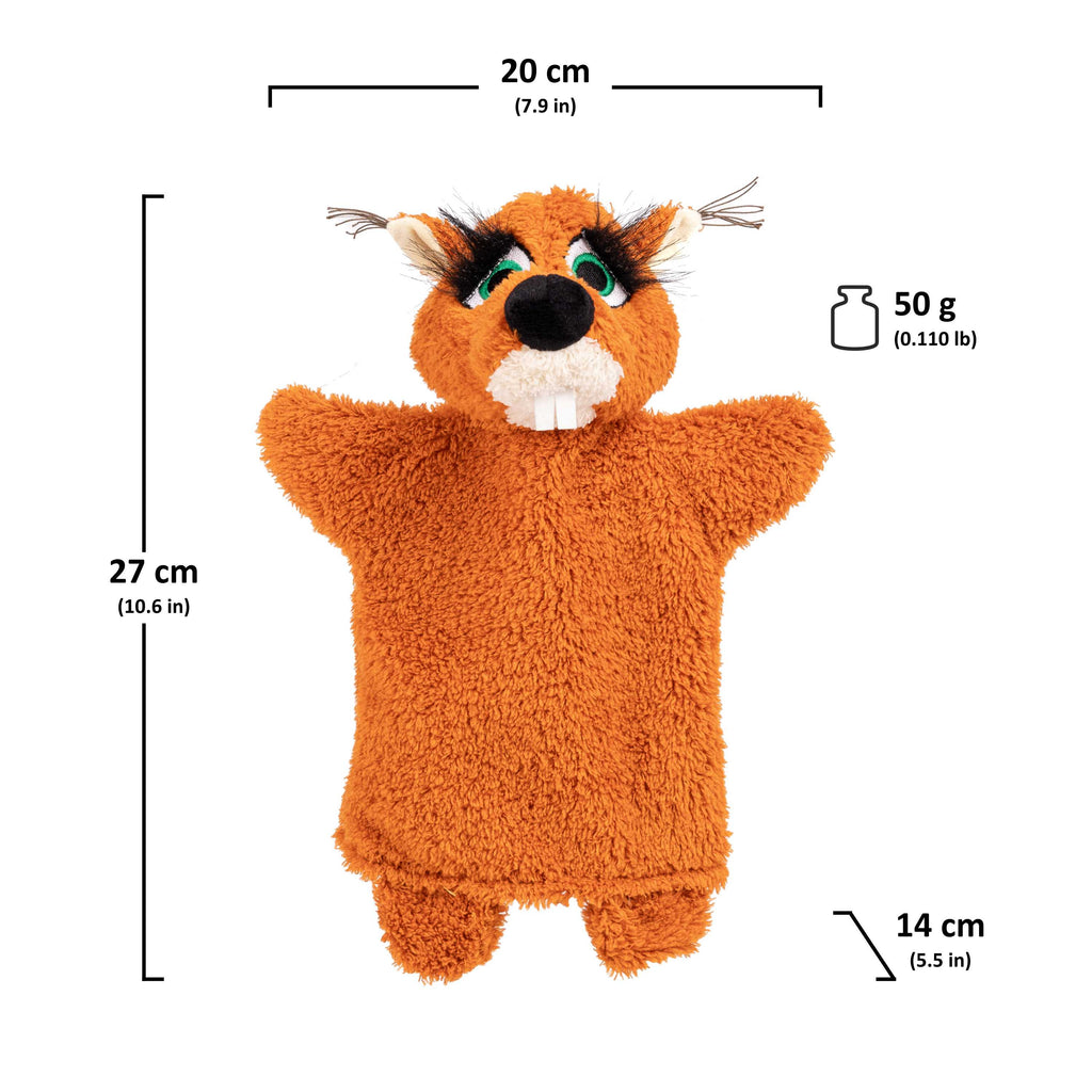 Maňásek na ruku Veverka 27 cm